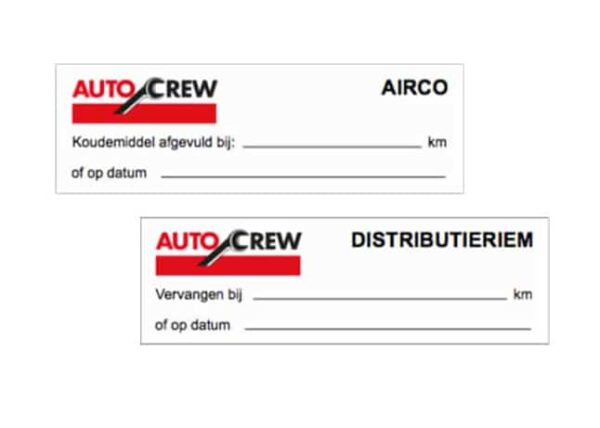 AutoCrew onderhoudsstickers