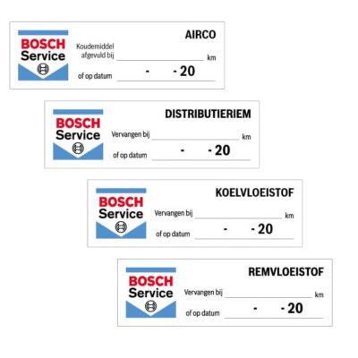 Bosch Car Service onderhoudsstickers l Pelster Automotive