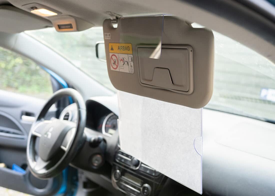 Ouitble Zonneklep voor auto-interieur, grijze ABS-kunststof, interieur, zonneklep voor bouwmachines voor bouwmachine-voertuigen
