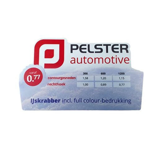 IJskrabber in eigen vorm full-color bedrukken | Pelster Automotive