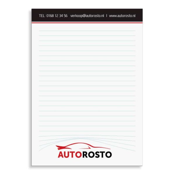 Notitieblok met eigen full-color logo | Pelster Automotive