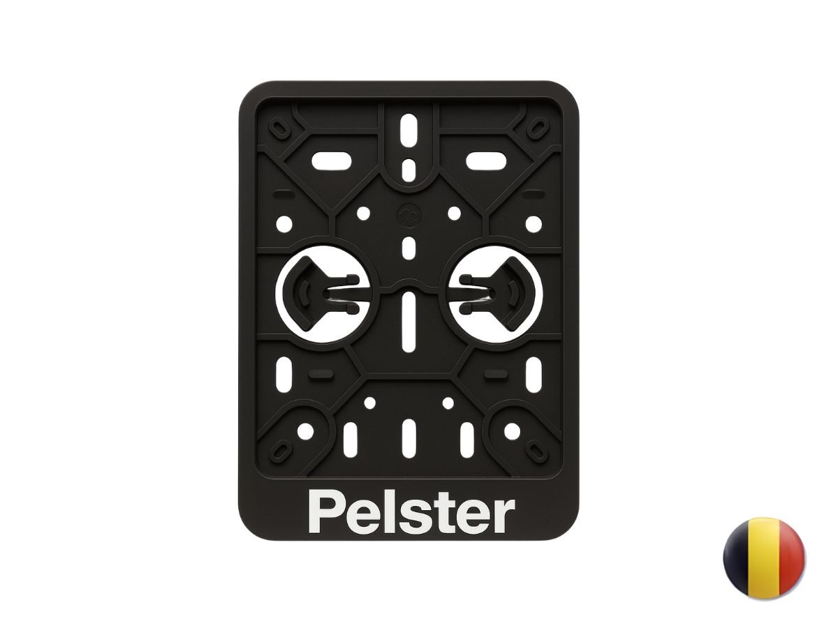 Bromfiets kentekenplaathouder België - met tekstrand