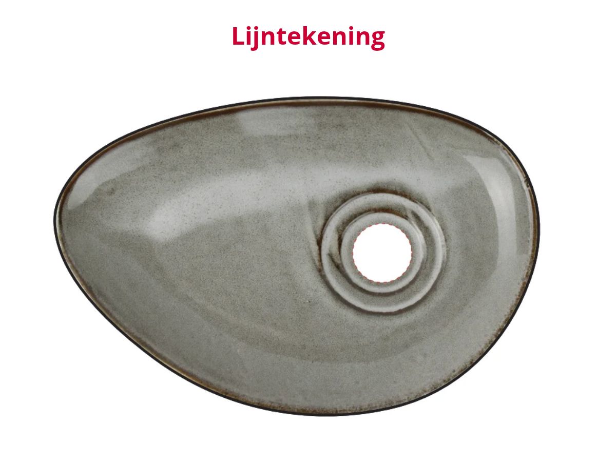 Grey Ceres - Universele schotel ovaal (20x13 cm) - Afbeelding 2