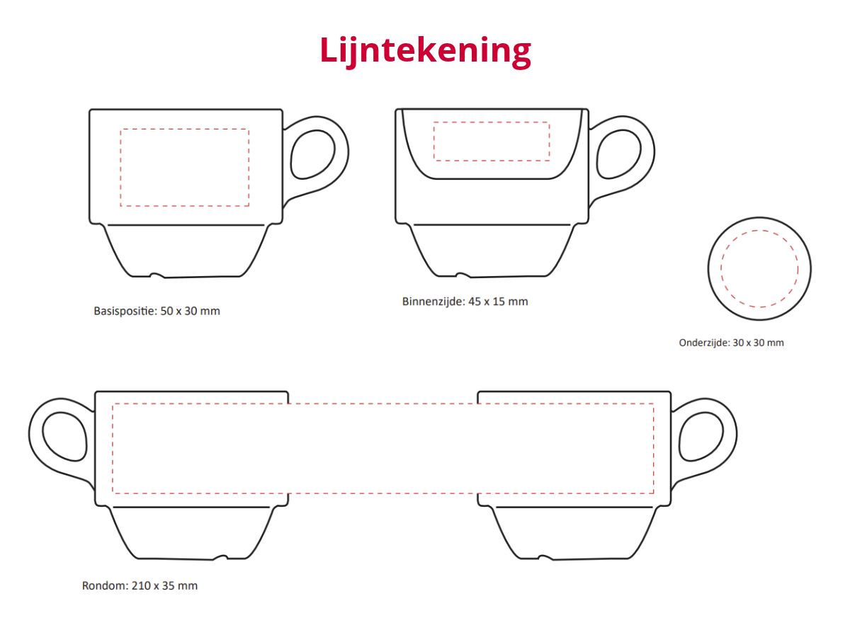 Legio - Koffie kopje wit (16 cl) - Afbeelding 2
